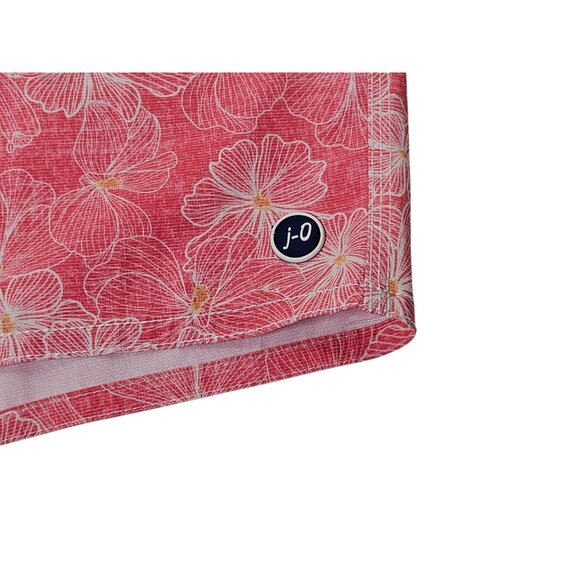 Johnnie-O Floral Swim Trunks Shorts Pink Men's Medium Lined Drawstring Pockets - Picture 2 of 13